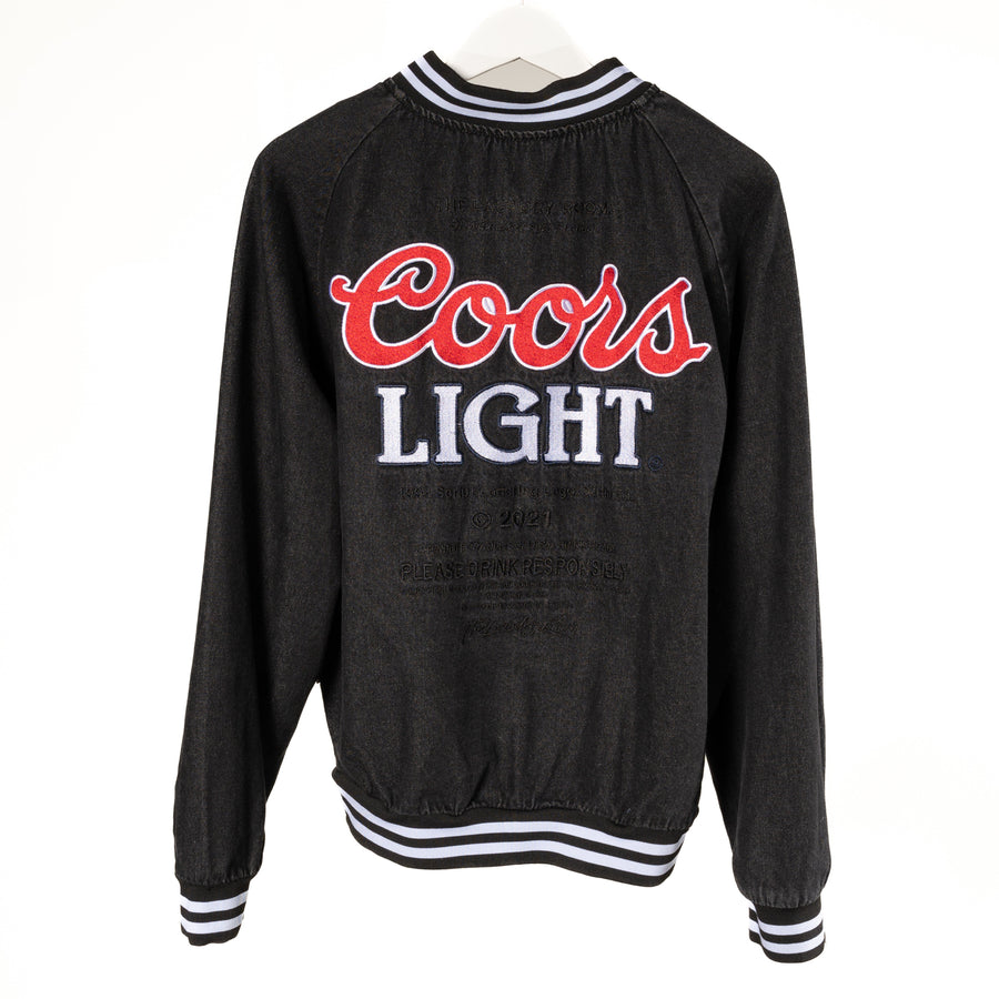 Coors Light Official Tm - Stadium Denim Jacket - Washed Black Denim - The Laundry Room