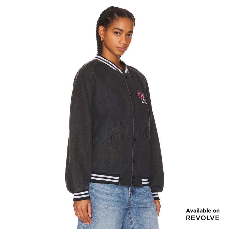 Coors Light Official Tm - Stadium Denim Jacket - Washed Black Denim - The Laundry Room