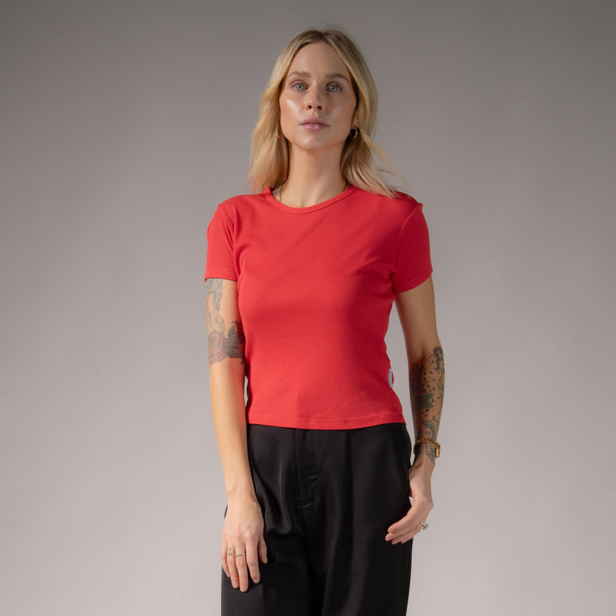 Essentials - Baby Tee - Vintage Red - The Laundry Room