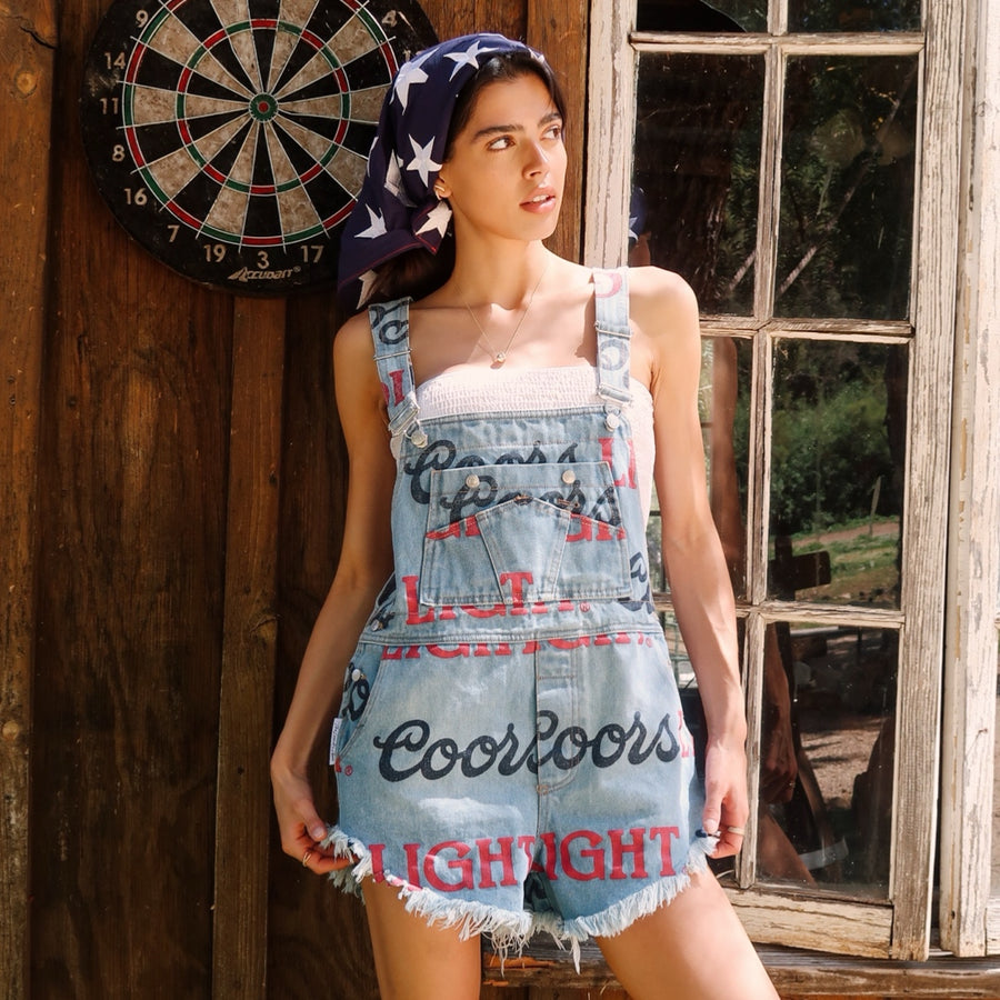 Coors Light Big Colors Logo - Printed Denim Shortall - Salton Sea - The Laundry Room
