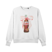 Diet Coke Bow  - Classic Crewneck Sweater - White - The Laundry Room