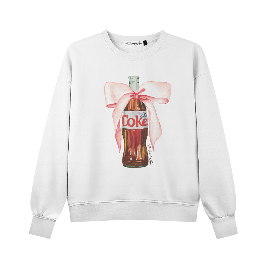 Diet Coke Bow  - Classic Crewneck Sweater - White - The Laundry Room