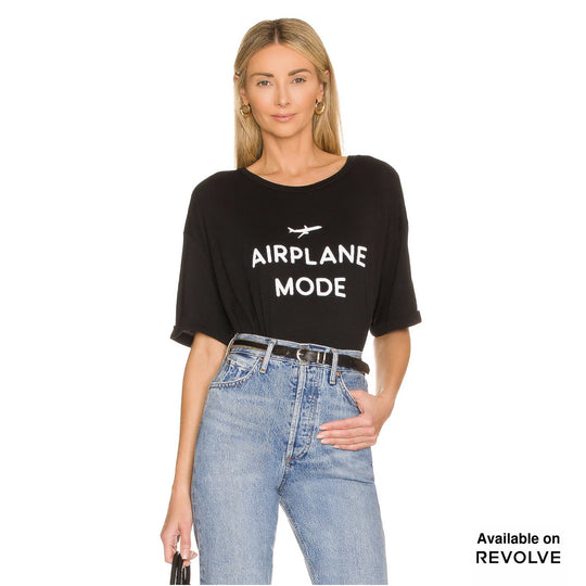 Airplane Mode - Oversized Tee - Black Black / XS