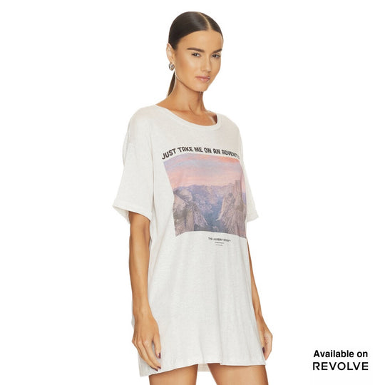 Take Me On An Adventure - Oversized Tee - Pebble Heather Pebble Heather / XS