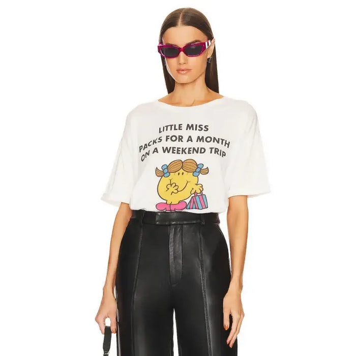 Little Miss Weekend Trip - Oversized Tee - White - The Laundry Room