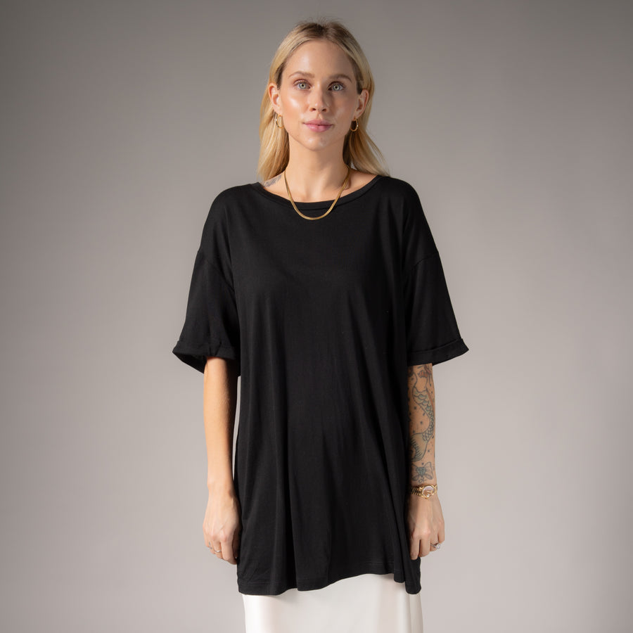 Essentials - Oversized Tee - Black Black / XS