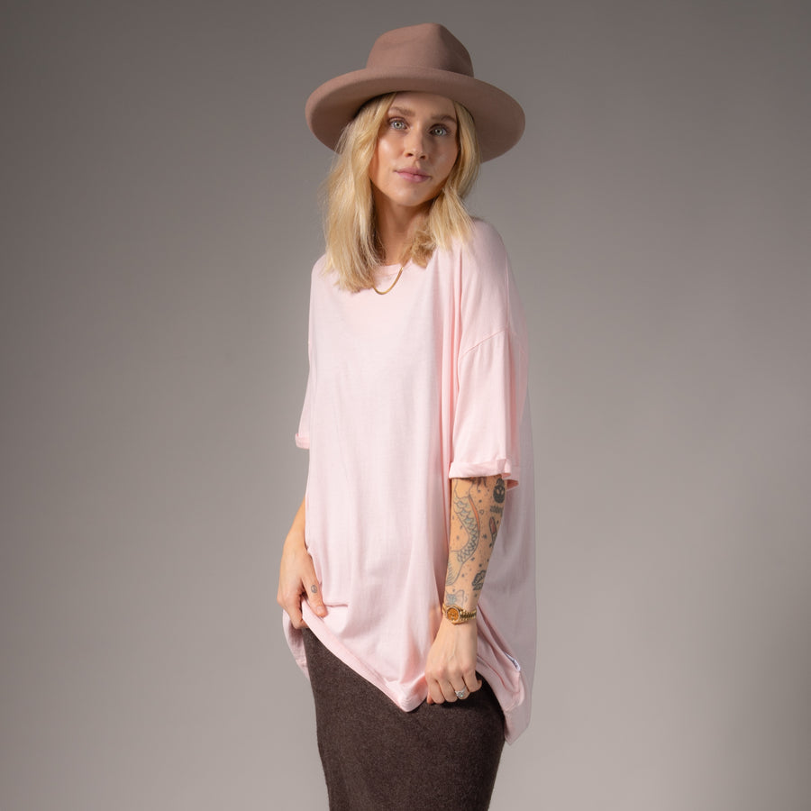 Essentials - Oversized Tee - Blush Pink Blush Pink / XS