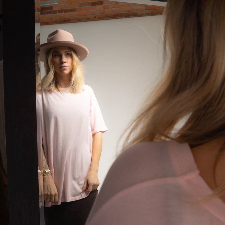 Essentials - Oversized Tee - Blush Pink Blush Pink / XS