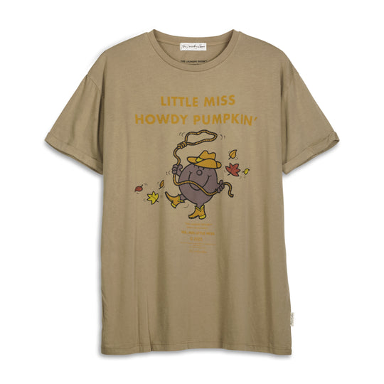 Little Miss Howdy Pumpkin - Oversized Tee - Camel Gold - The Laundry Room