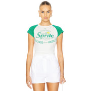 Hamptons Sprite Tournament - Raglan Baby Tee - White & Green - The Laundry Room