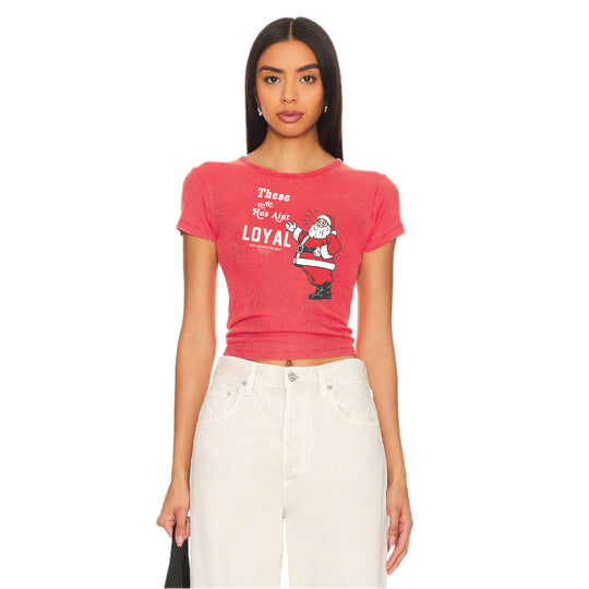 Ain'T Loyal - Baby Tee - Vintage Red - The Laundry Room