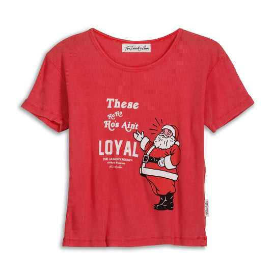 Ain'T Loyal - Baby Tee - Vintage Red - The Laundry Room