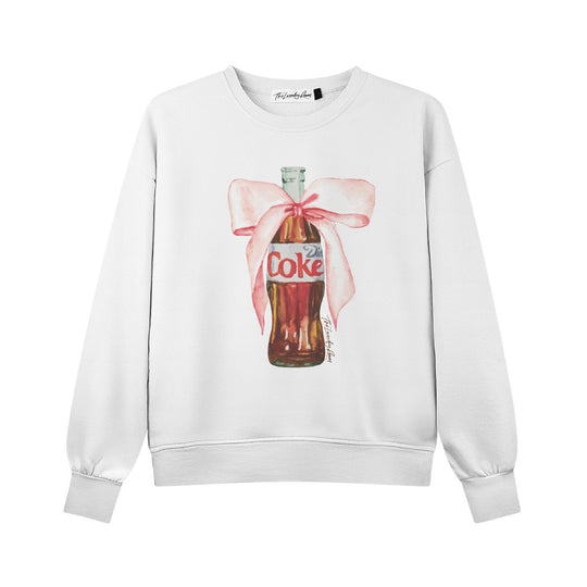 Diet Coke Bow  - Classic Crewneck Sweater - White - The Laundry Room