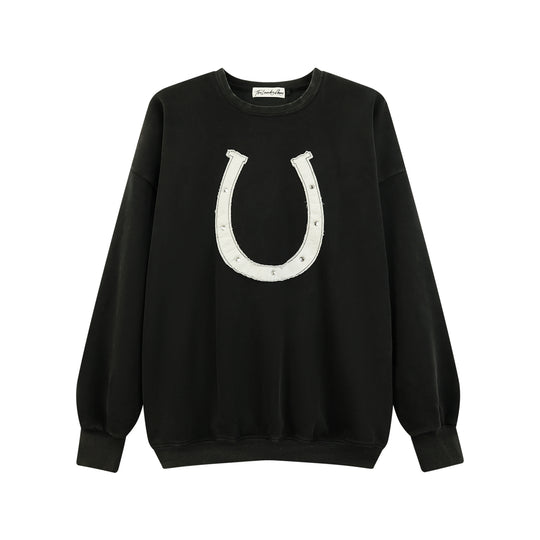 Horseshoe Patchwork - Jump Jumper - Black - The Laundry Room