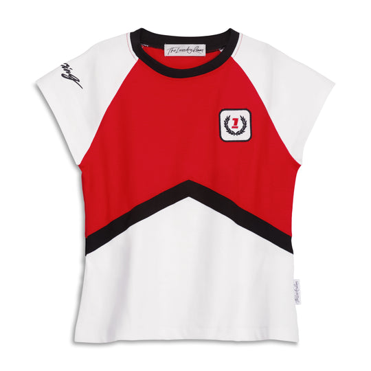 Number 1 - Baby Tee - Red & White - The Laundry Room