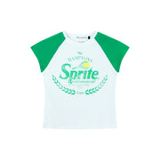 Hamptons Sprite Tournament - Raglan Baby Tee - White & Green - The Laundry Room