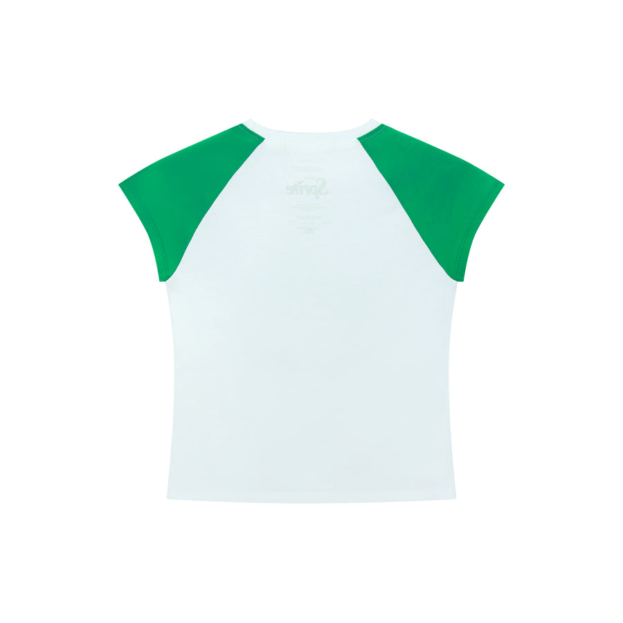 Hamptons Sprite Tournament - Raglan Baby Tee - White & Green - The Laundry Room