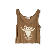 Coors Banquet Rodeo - Boxy Tank - Camel Gold - The Laundry Room