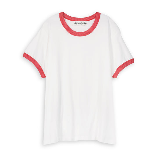 Essentials - Perfect Ringer Tee - White & Red - The Laundry Room