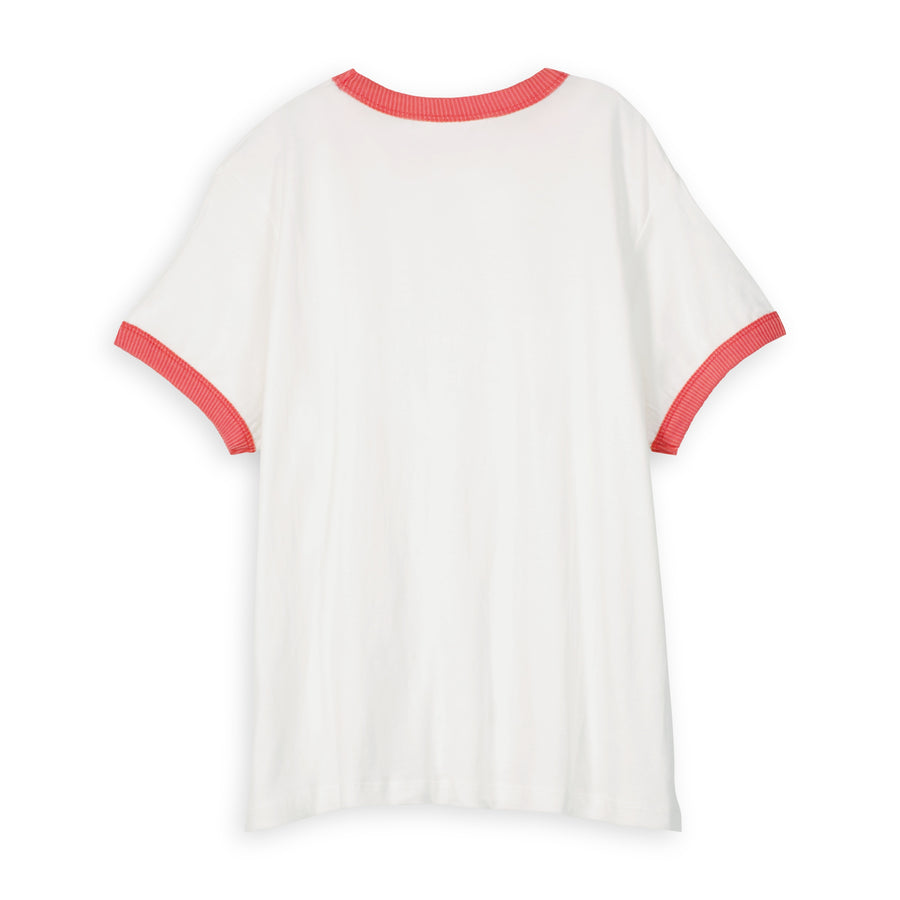 Essentials - Perfect Ringer Tee - White & Red - The Laundry Room