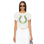 Lucky Gal - Baby Tee - White - The Laundry Room
