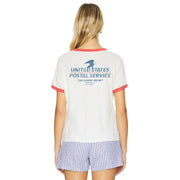 Official Usps Tm - Perfect Ringer Tee - White & Red - The Laundry Room