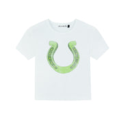 Lucky Gal - Baby Tee - White - The Laundry Room