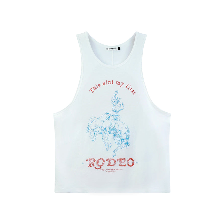 First Rodeo - Papa Tank - White - The Laundry Room