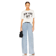 Welcome To New York - Oversized Tee - White
