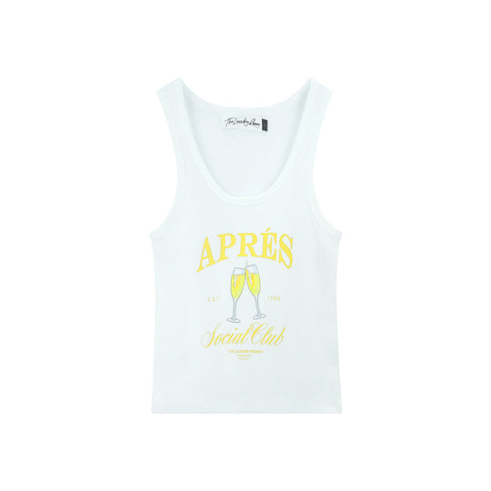 Apres Social Club - Rib Tank - White - The Laundry Room