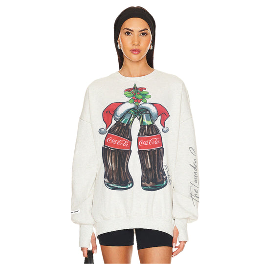 Coca Cola Mistle Toe - Standard Jumper - White