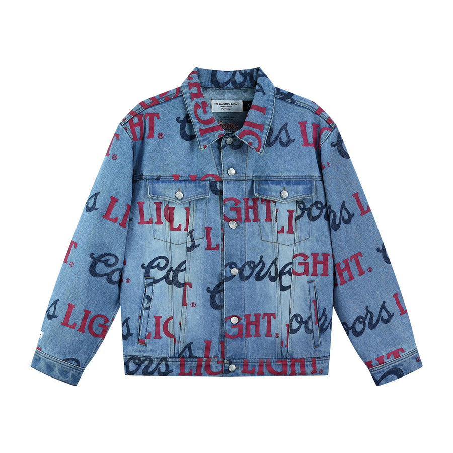 Coors Light Big Colors Logo - Printed Denim Jacket - Salton Sea - The Laundry Room