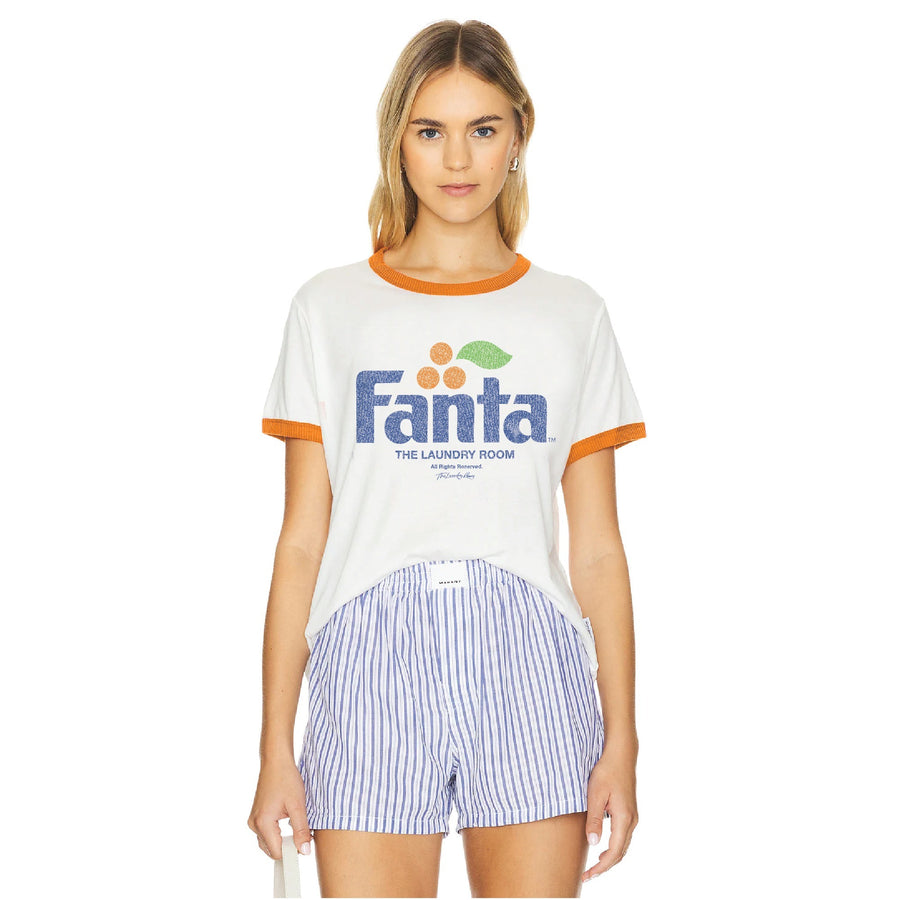 Fanta Official Tm - Perfect Ringer Tee - White & Orange - The Laundry Room
