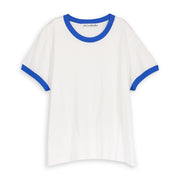 Essentials - Perfect Ringer Tee - White & Blue - The Laundry Room