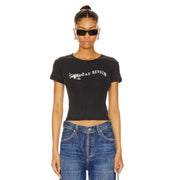 Au Revoir - Baby Tee - Black Snow - The Laundry Room