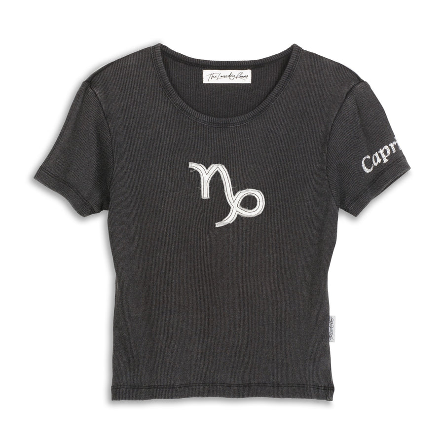 Capricorn Stitch - Baby Tee - Black Snow - The Laundry Room