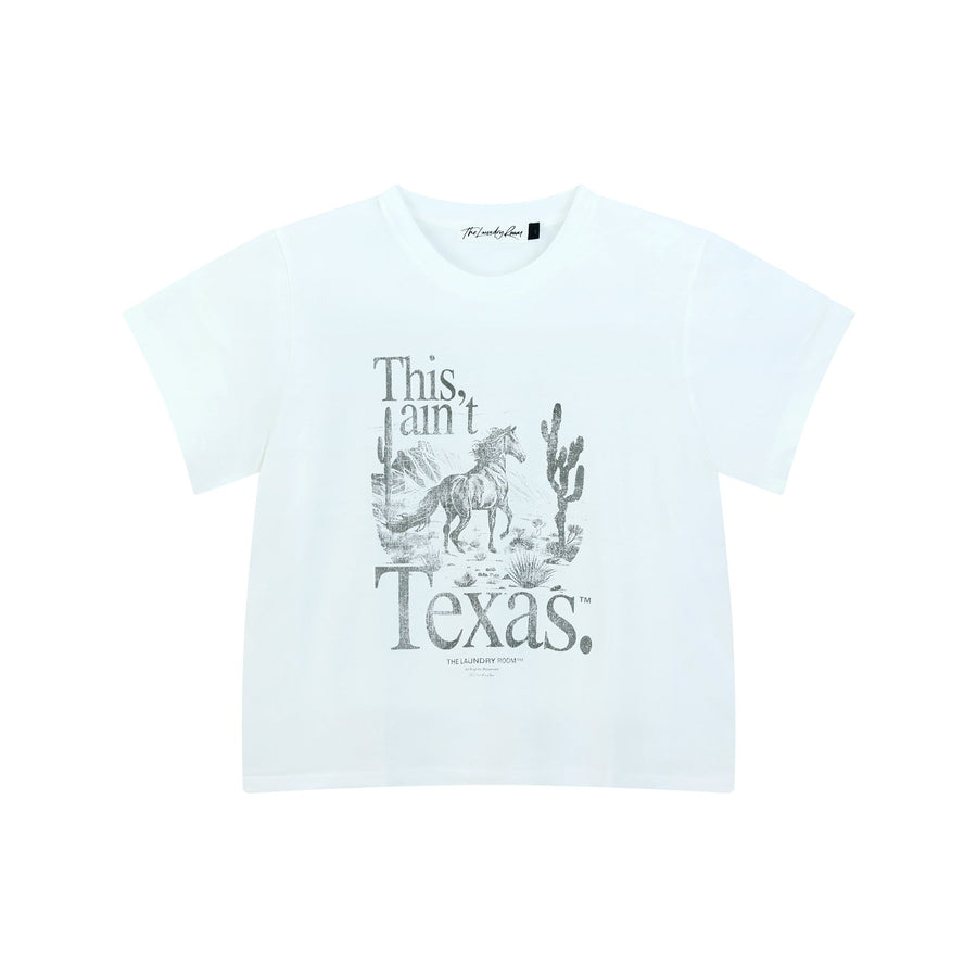 This Ain't Texas Stallion - Perfect Tee - White - The Laundry Room