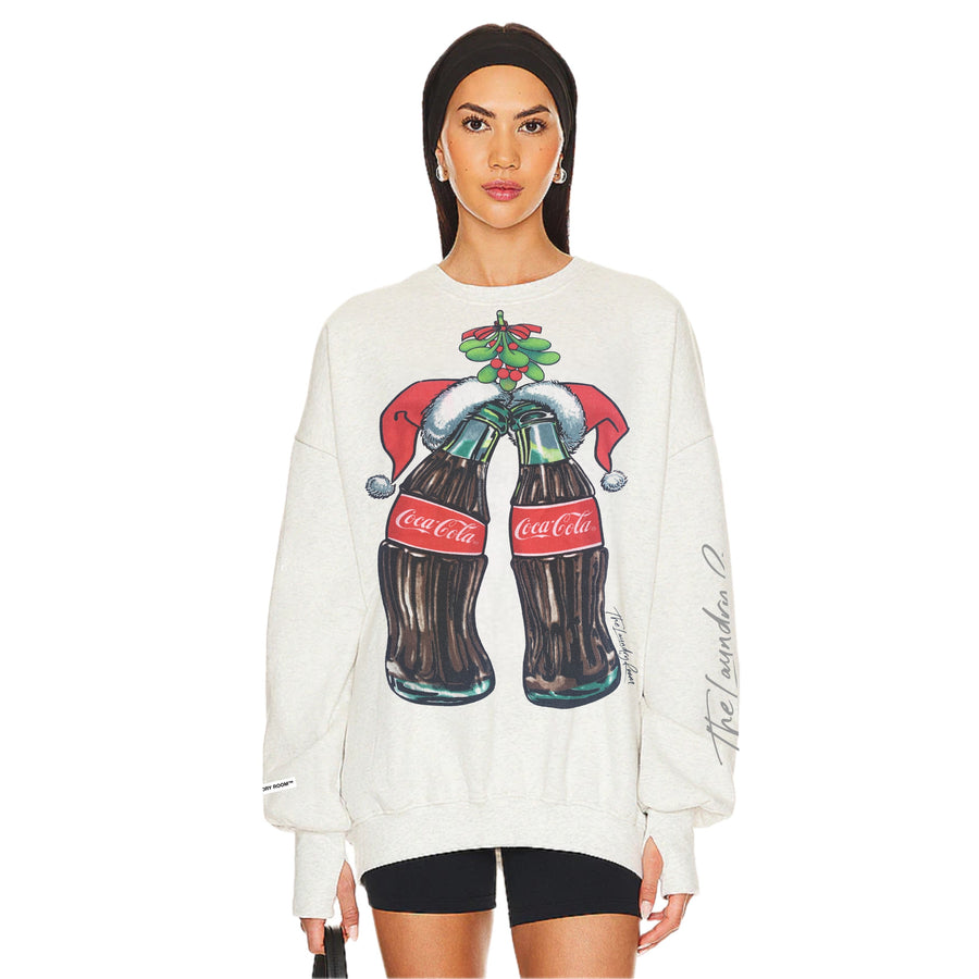 Coca Cola Mistle Toe - Standard Jumper - White - The Laundry Room