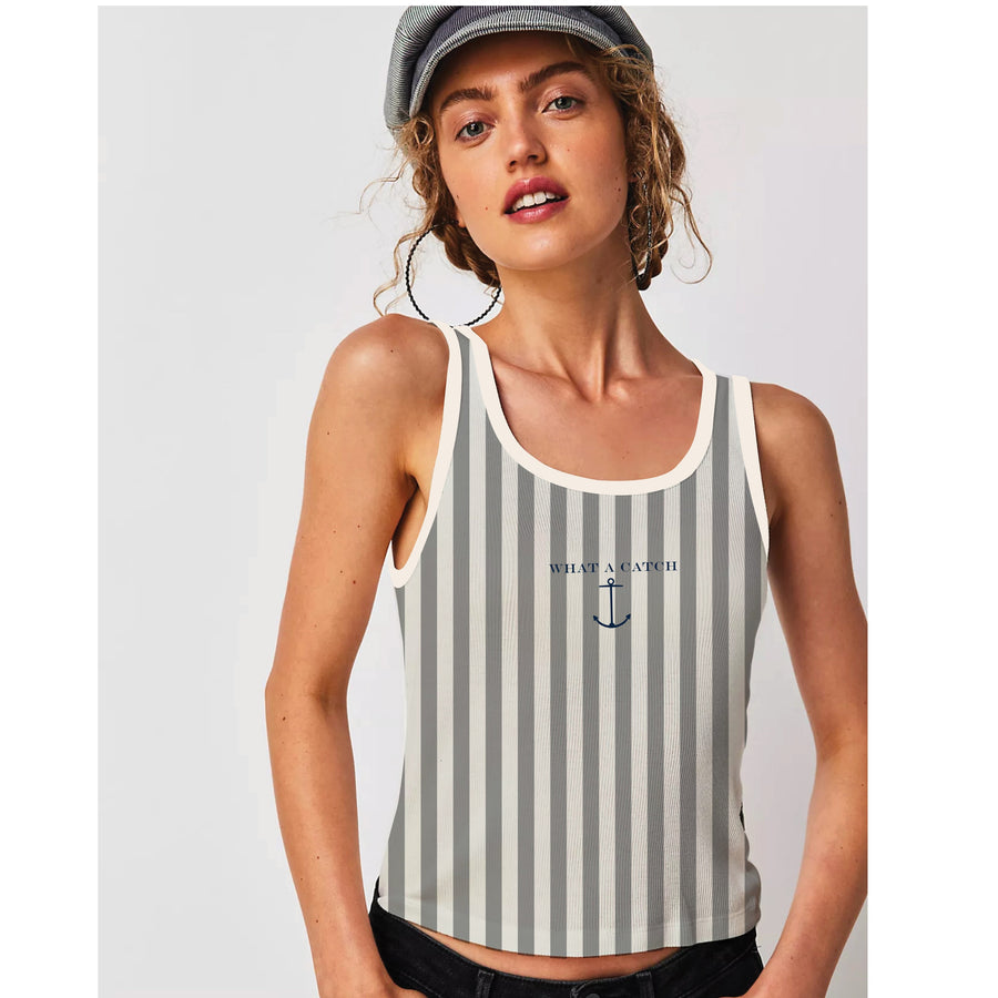 What A Catch - Rib Tank - Multi - The Laundry Room