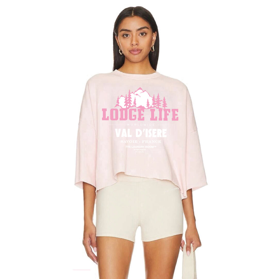 Lodge Life Savoie France - Crop Jumper - Blush Pink