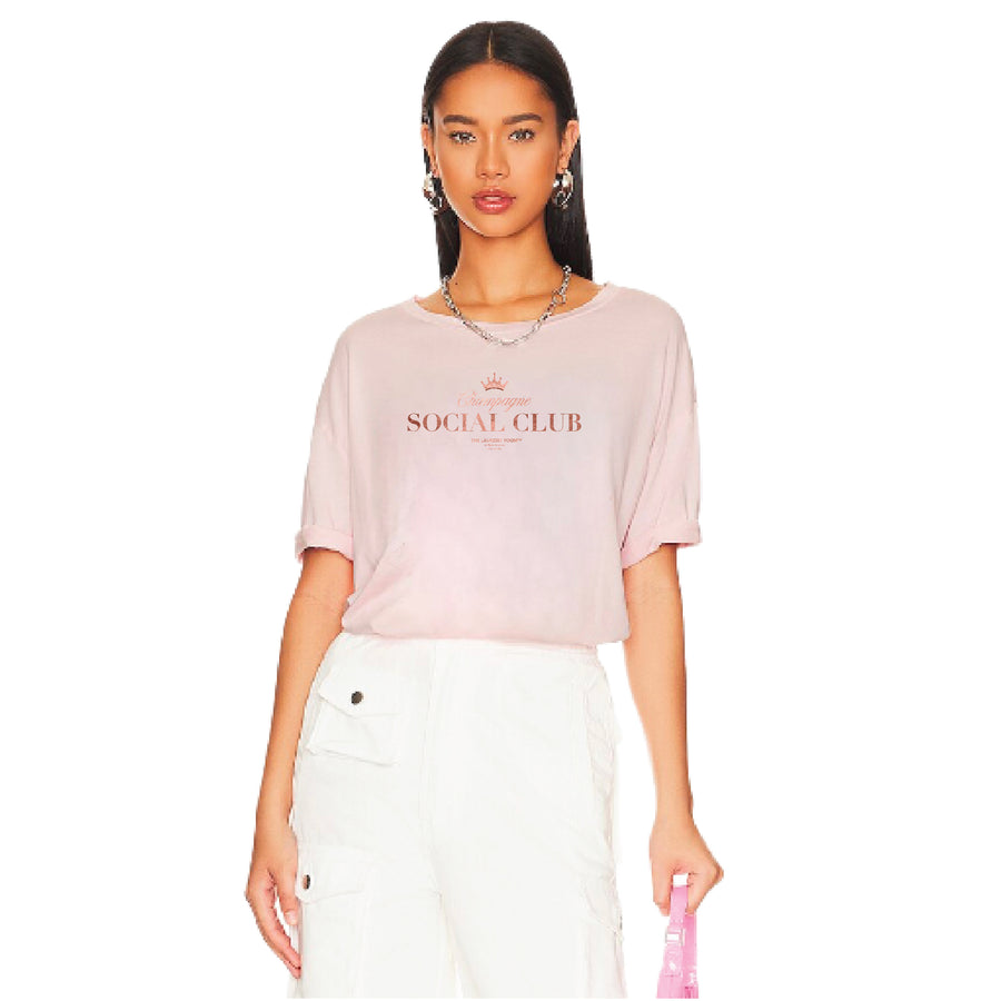 Champagne Social Club - Oversized Tee - Blush Pink - The Laundry Room