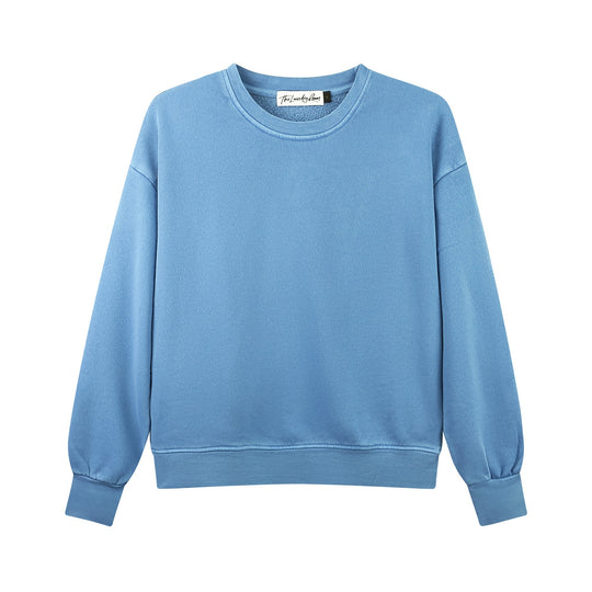 Essentials - Classic Crewneck Sweater - Chambray Blue - The Laundry Room
