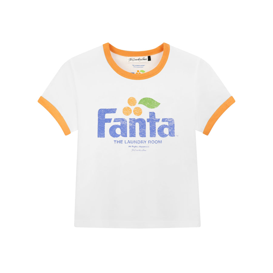 Fanta Official Tm - Perfect Ringer Tee - White & Orange - The Laundry Room