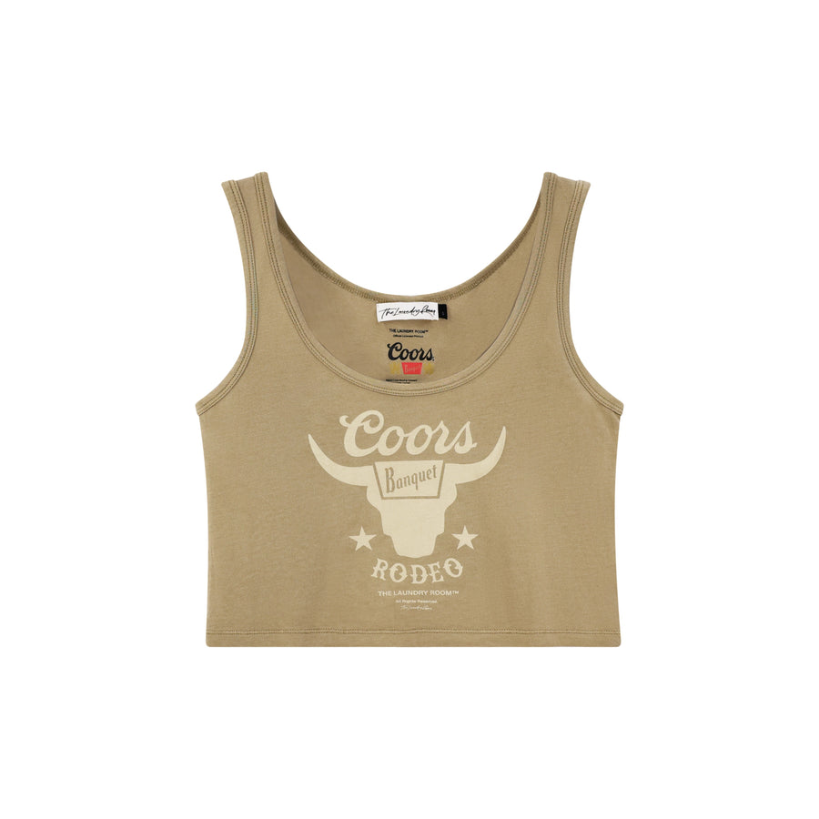 Coors Banquet Rodeo - Boxy Tank - Camel Gold - The Laundry Room