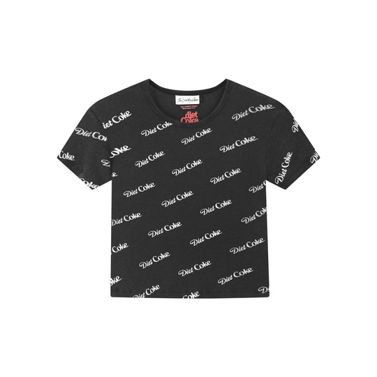 Diet Coke Pattern - Baby Tee - Black Snow