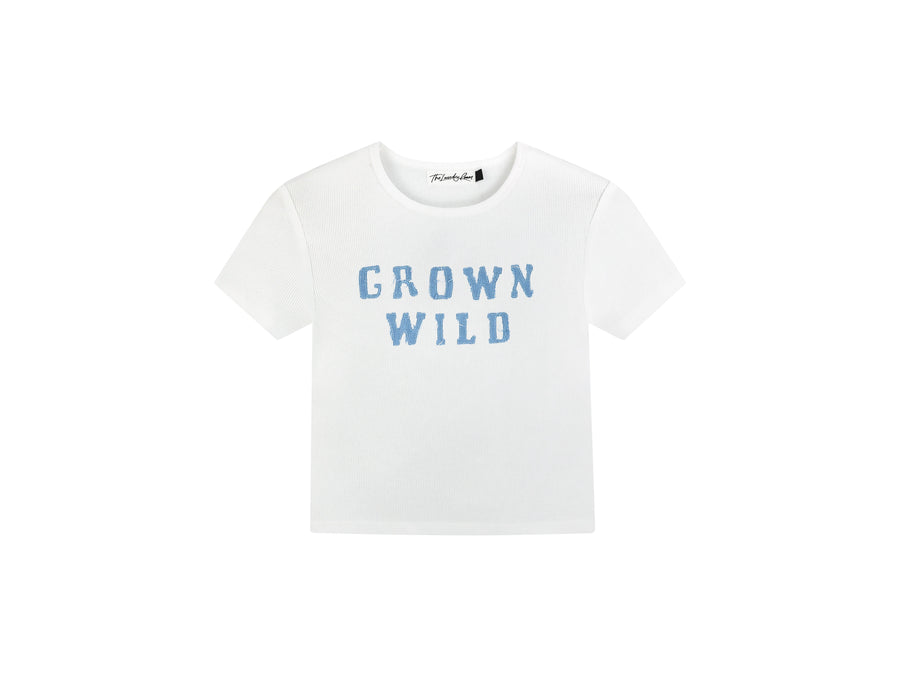 Grown Wild Denim - Baby Tee - White - The Laundry Room