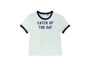 Catch Of The Day - Perfect Ringer Tee - Bone & Navy Snow - The Laundry Room