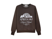 Apres-Ski Aspen Colorado - Classic Crewneck Sweater - Chocolate - The Laundry Room