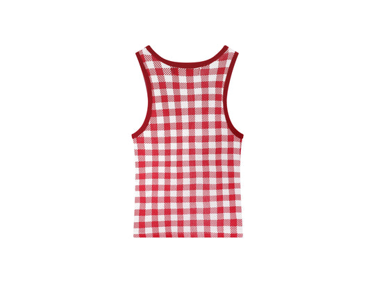Cowboy Country Denim - Rib Tank - Red Gingham - The Laundry Room