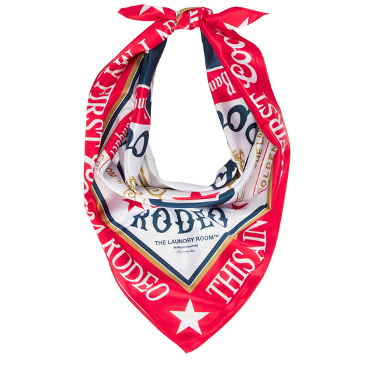 This Ain'T My First Coors Rodeo - Silky Bandana - Vintage Red - The Laundry Room